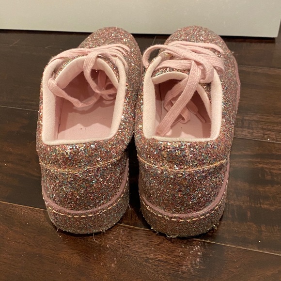 Aldo Glitter Pink Sneakers Size 7.5 - Picture 4 of 5